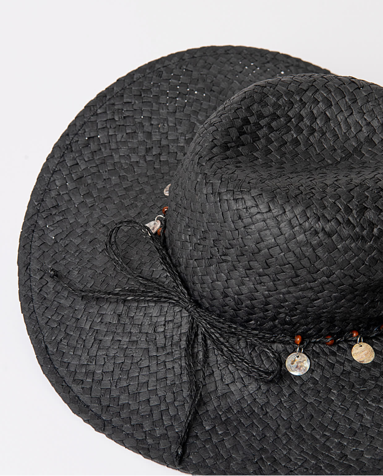 Cappello tipo rafia con dettagli monete Surkana SURKANA PE-25