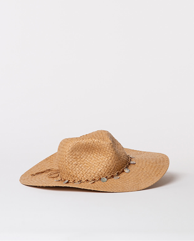 Cappello tipo rafia con dettagli monete Surkana SURKANA PE-25