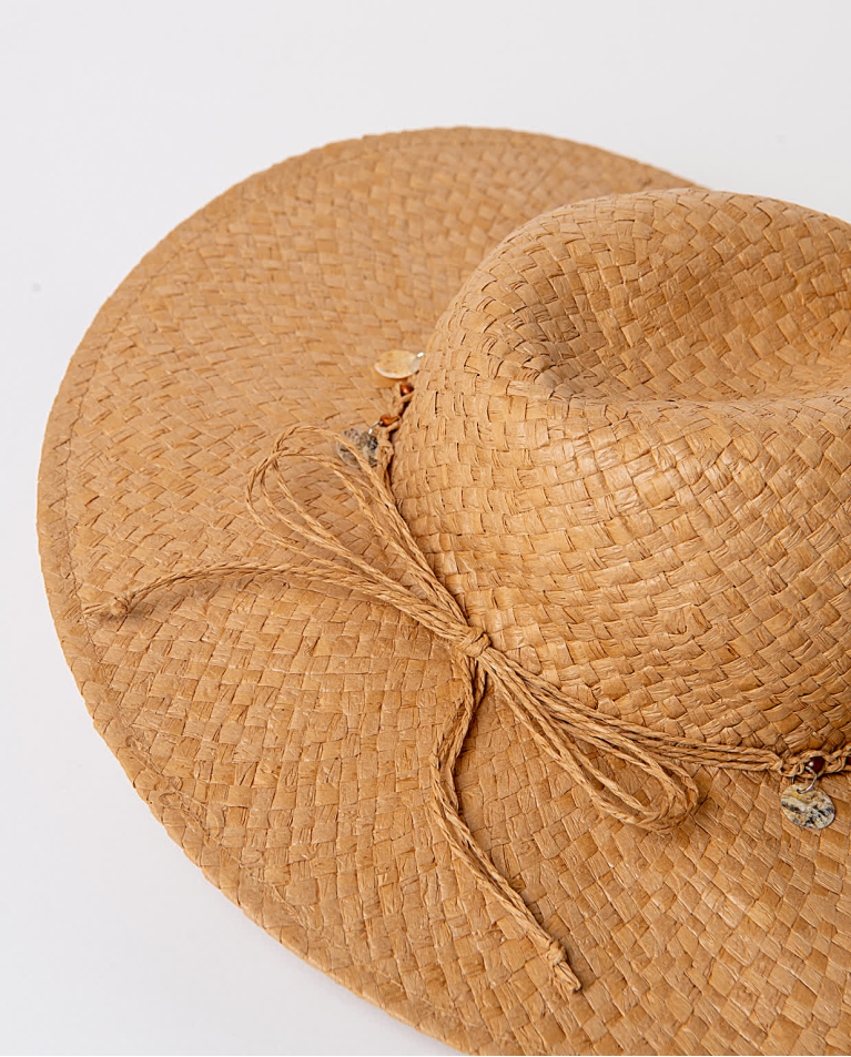 Cappello tipo rafia con dettagli monete Surkana SURKANA PE-25