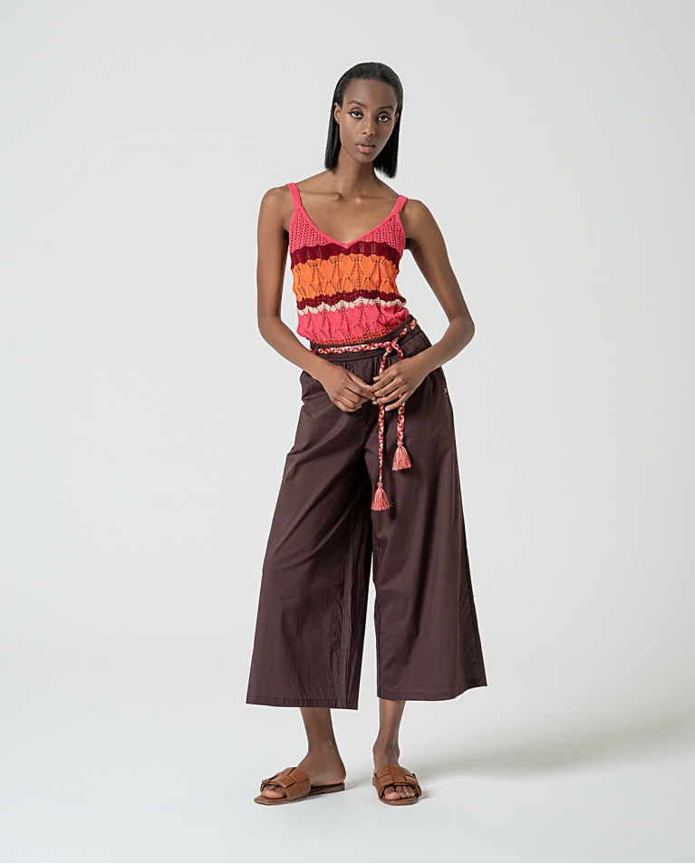 Pantalone dritto con cintura fantasia Surkana SURKANA PE-25