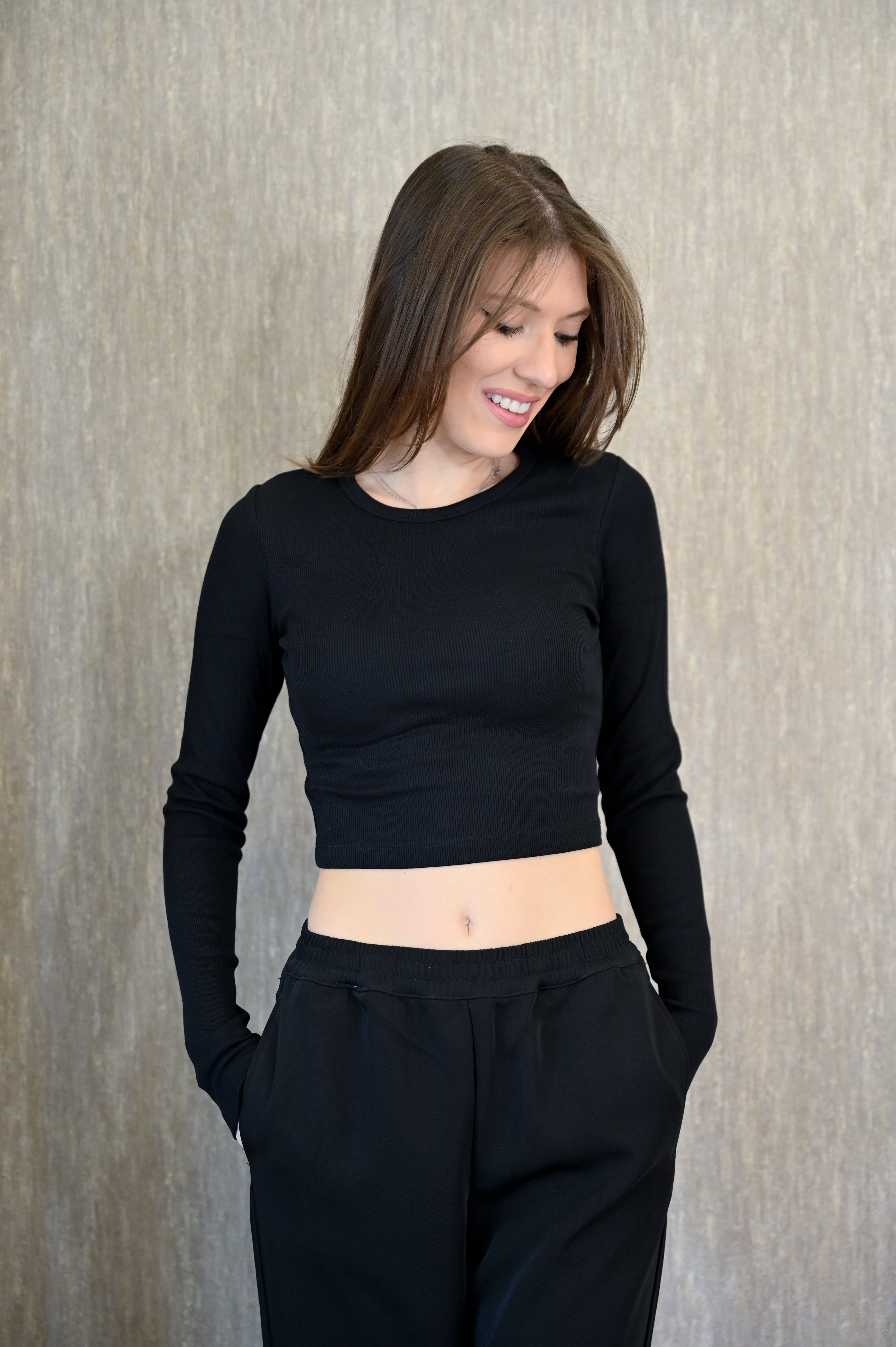 Maglia maniche lunghe a costine JJXX JJXX PE25