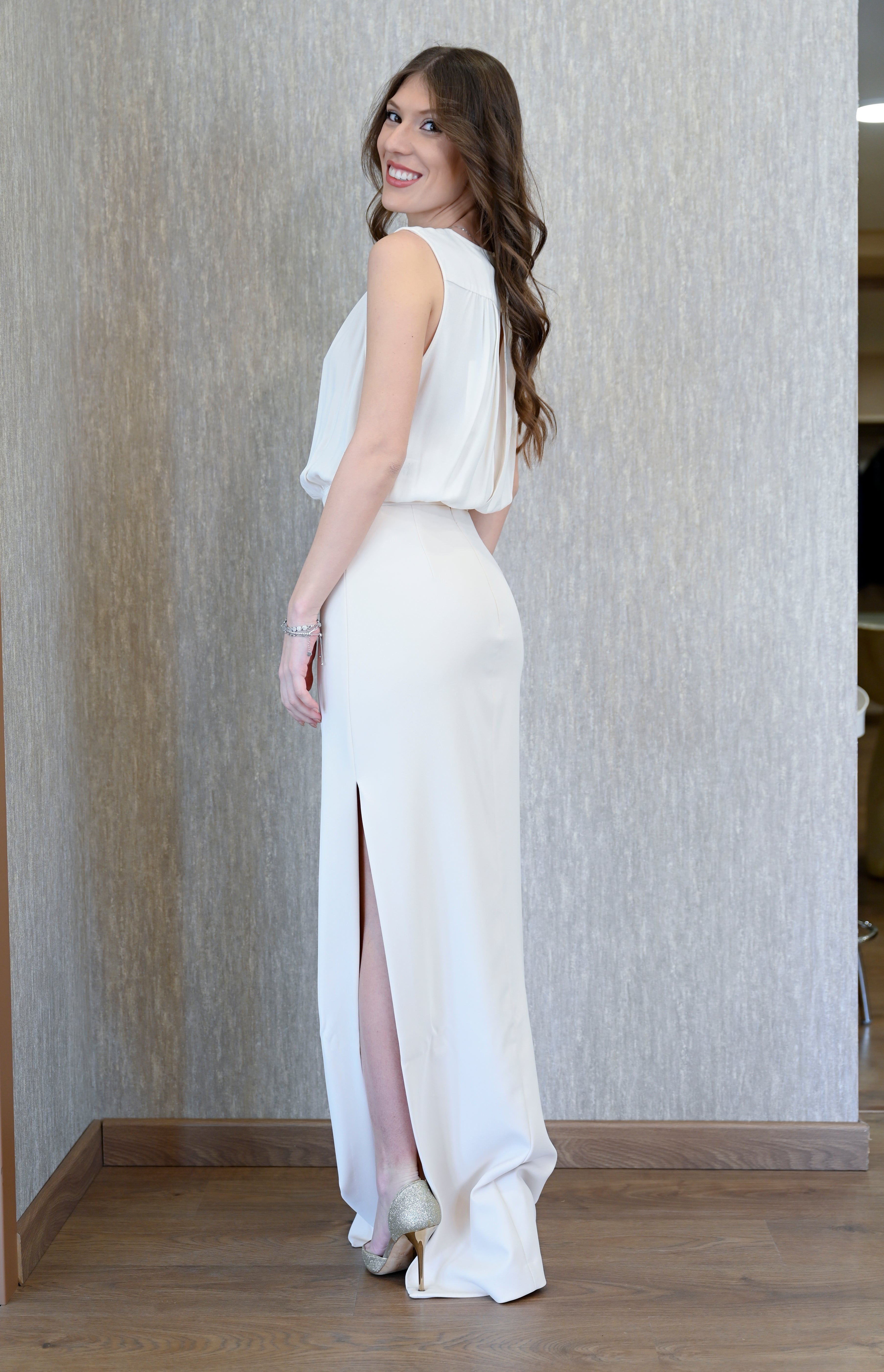 Abito in crepe con lacci in georgette Elisabetta Franchi Elisabetta Franchi PE25