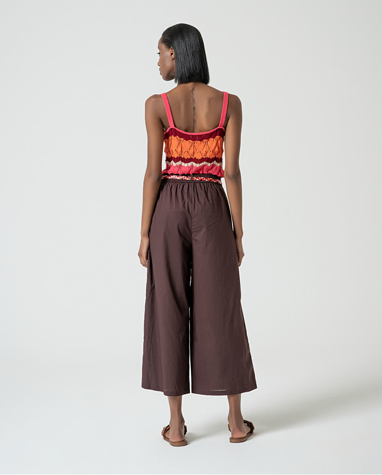 Pantalone dritto con cintura fantasia Surkana SURKANA PE-25