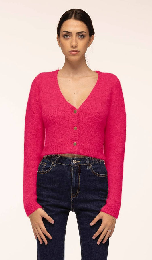 Koralline knitted cropped cardigan