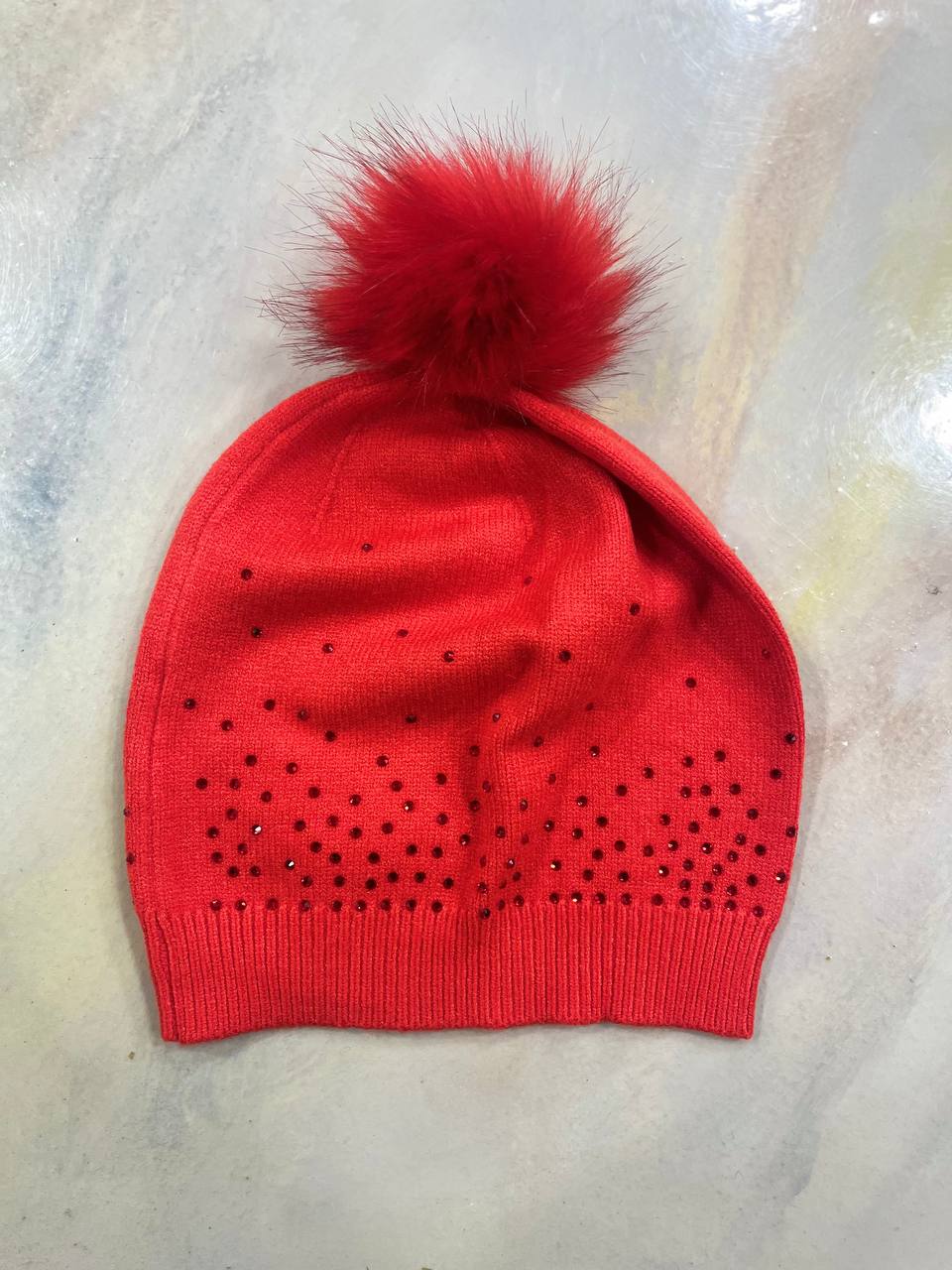 Koralline Rhinestone Knit Hat