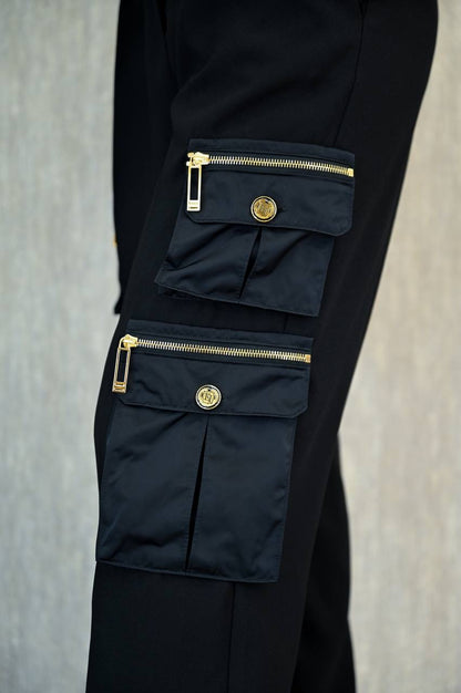 Pantalone dritto con cintura con tasche e cintura Elisabetta Franchi