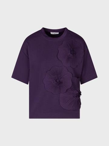 T-shirt fiore plisse Sandro Ferrone