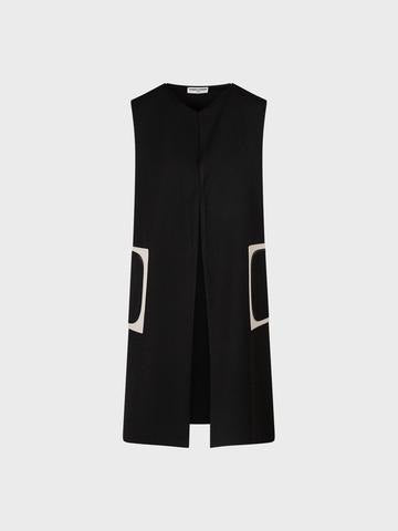 Gilet black white Sandro Ferrone