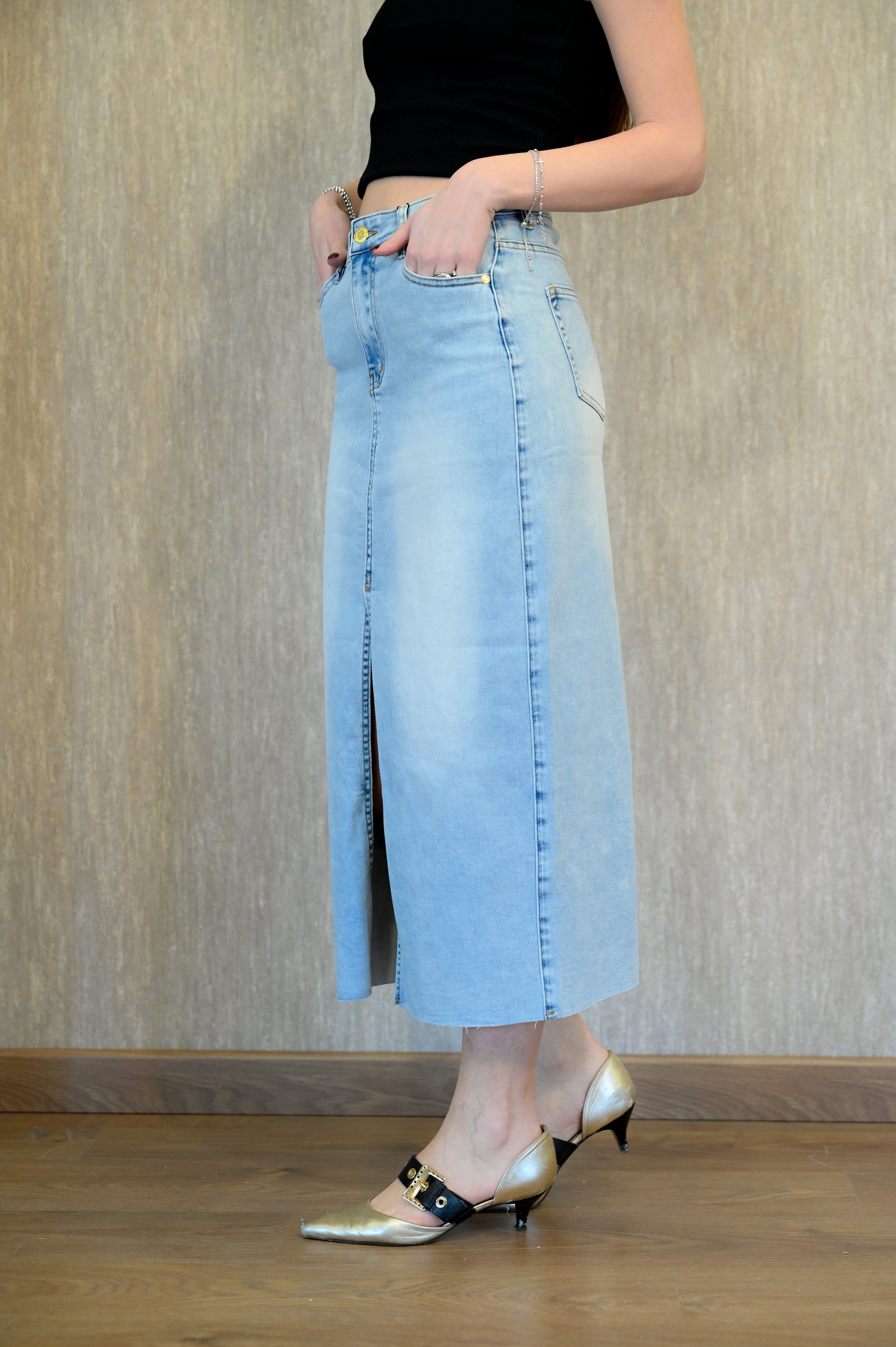 Gonna lunga in denim Koralline Koralline PE25