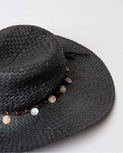Cappello tipo rafia con dettagli monete Surkana SURKANA PE-25